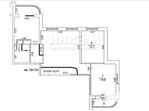 3-к квартира, вторичка, 95м2, 22/25 этаж