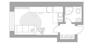 Студия квартира, вторичка, 21м2, 13/25 этаж