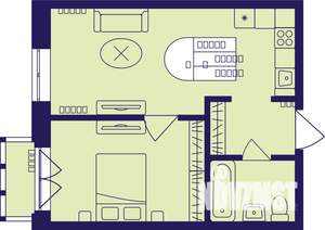 2-к квартира, вторичка, 36м2, 19/23 этаж