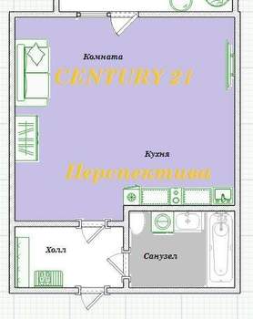 Студия квартира, вторичка, 22м2, 4/22 этаж