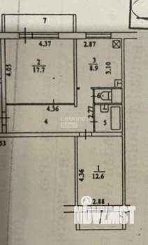 2-к квартира, вторичка, 64м2, 8/9 этаж