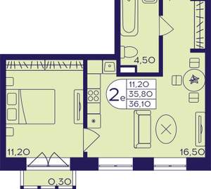 1-к квартира, вторичка, 36м2, 3/23 этаж