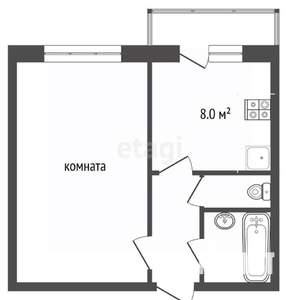 1-к квартира, вторичка, 33м2, 5/9 этаж