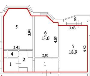 2-к квартира, вторичка, 62м2, 6/25 этаж