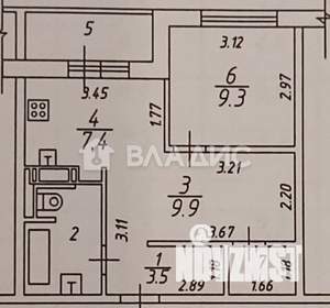 1-к квартира, вторичка, 37м2, 12/22 этаж