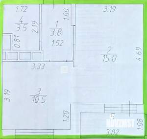 1-к квартира, вторичка, 33м2, 12/22 этаж