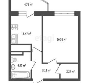 1-к квартира, вторичка, 37м2, 21/27 этаж