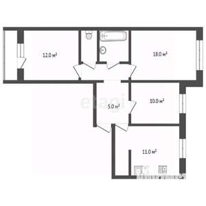 3-к квартира, вторичка, 63м2, 10/10 этаж