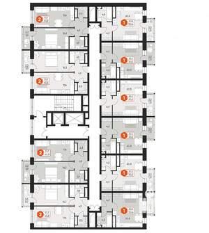 1-к квартира, строящийся дом, 30м2, 3/17 этаж