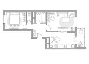 2-к квартира, вторичка, 58м2, 9/17 этаж