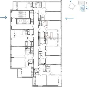 2-к квартира, строящийся дом, 55м2, 12/17 этаж