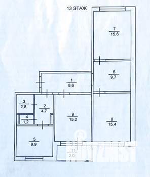3-к квартира, вторичка, 83м2, 13/17 этаж