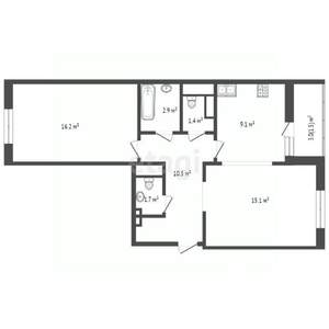 2-к квартира, вторичка, 58м2, 5/22 этаж