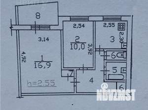 2-к квартира, вторичка, 44м2, 3/9 этаж