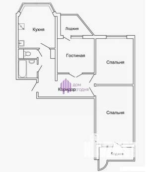 3-к квартира, вторичка, 76м2, 2/17 этаж