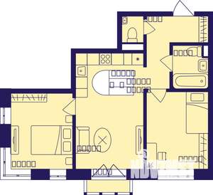 3-к квартира, вторичка, 47м2, 4/23 этаж