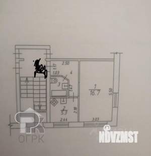 1-к квартира, вторичка, 30м2, 1/5 этаж