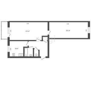 2-к квартира, вторичка, 44м2, 3/5 этаж