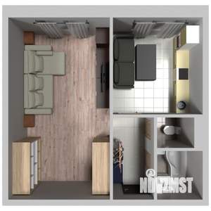 1-к квартира, вторичка, 34м2, 1/3 этаж