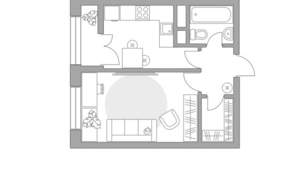 1-к квартира, строящийся дом, 34м2, 2/25 этаж