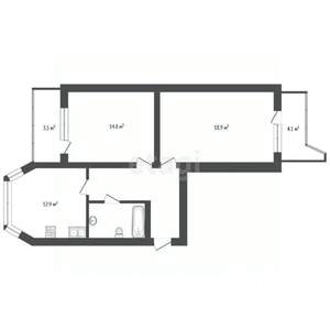 2-к квартира, вторичка, 64м2, 14/17 этаж