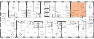 2-к квартира, строящийся дом, 37м2, 18/22 этаж