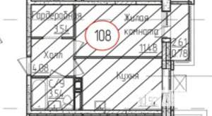 1-к квартира, вторичка, 34м2, 11/12 этаж