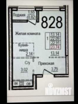Студия квартира, вторичка, 24м2, 18/25 этаж