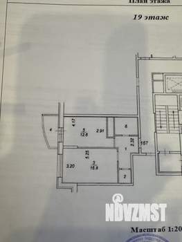 1-к квартира, вторичка, 44м2, 19/26 этаж