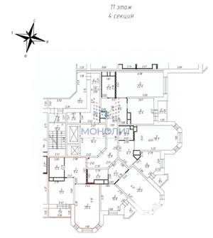 1-к квартира, вторичка, 47м2, 11/15 этаж