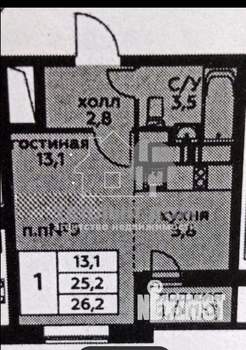 Студия квартира, вторичка, 25м2, 17/21 этаж