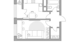 1-к квартира, вторичка, 34м2, 1/9 этаж