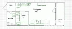 1-к квартира, вторичка, 32м2, 4/16 этаж