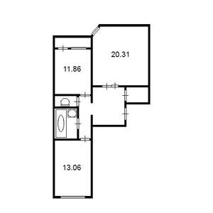 2-к квартира, вторичка, 61м2, 10/17 этаж