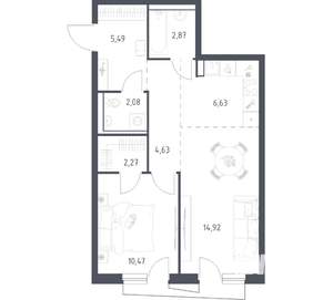 1-к квартира, вторичка, 49м2, 14/17 этаж