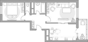 2-к квартира, строящийся дом, 58м2, 11/17 этаж