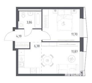 1-к квартира, вторичка, 38м2, 21/24 этаж