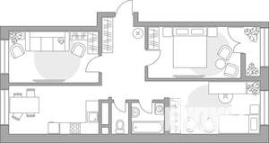 3-к квартира, строящийся дом, 70м2, 8/25 этаж