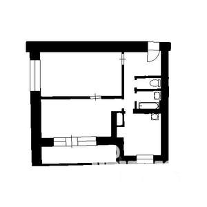2-к квартира, вторичка, 52м2, 1/14 этаж