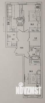 2-к квартира, вторичка, 88м2, 10/19 этаж