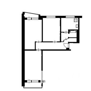 3-к квартира, вторичка, 63м2, 8/9 этаж
