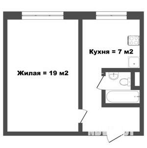 1-к квартира, вторичка, 33м2, 7/9 этаж