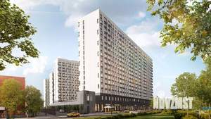 2-к квартира, строящийся дом, 54м2, 15/17 этаж