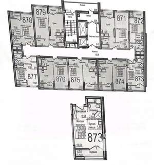 Студия квартира, вторичка, 17м2, 24/25 этаж