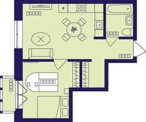 2-к квартира, вторичка, 35м2, 10/23 этаж