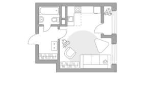 Студия квартира, вторичка, 32м2, 4/9 этаж