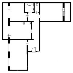 3-к квартира, вторичка, 78м2, 12/17 этаж