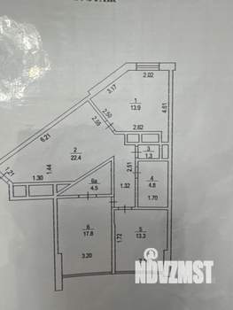 3-к квартира, вторичка, 77м2, 24/26 этаж