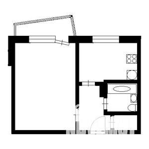 1-к квартира, вторичка, 38м2, 6/9 этаж