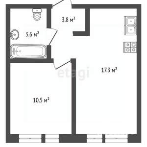 1-к квартира, вторичка, 35м2, 6/25 этаж